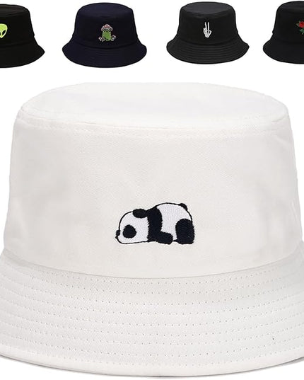 Cotton Bucket Hat for Women Men Summer Travel Sun Beach Bucket Cap, Unisex Outdoor Fisherman Hat