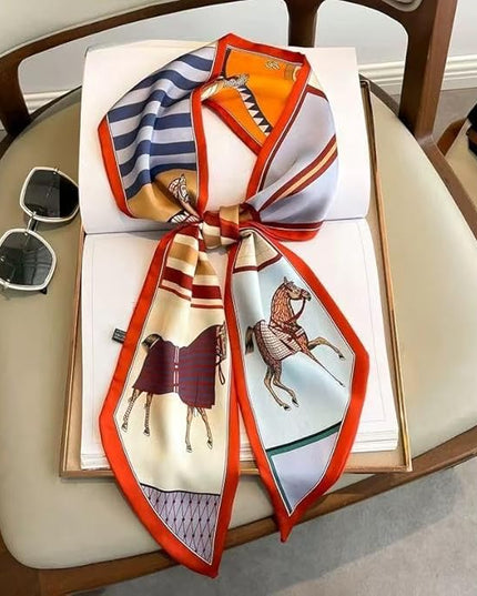 Dailyacc Hair Scarf for Women Fashion Silky Satin Headscarf Wrap Breathable Lightweight Neck Scarves For Handbag