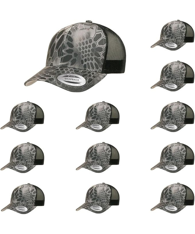 Yupoong Classic Premium Mesh 6 Panel Retro Trucker Cap | Mid Profile Snapback | OSFA | Bulk Pack Available