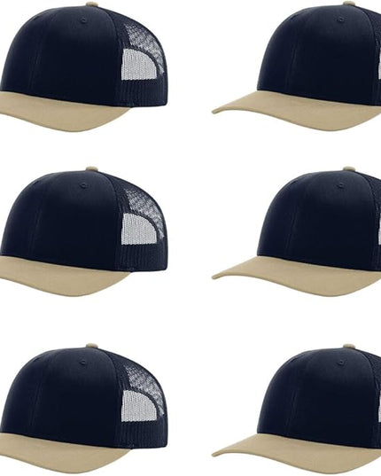 Richardson 112 Classic Six-Panel Adjustable Snapback Trucker Cap | Bulk Packs Available