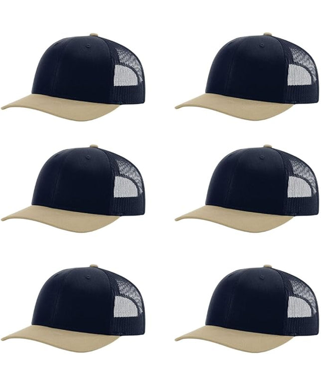 Richardson 112 Classic Six-Panel Adjustable Snapback Trucker Cap | Bulk Packs Available