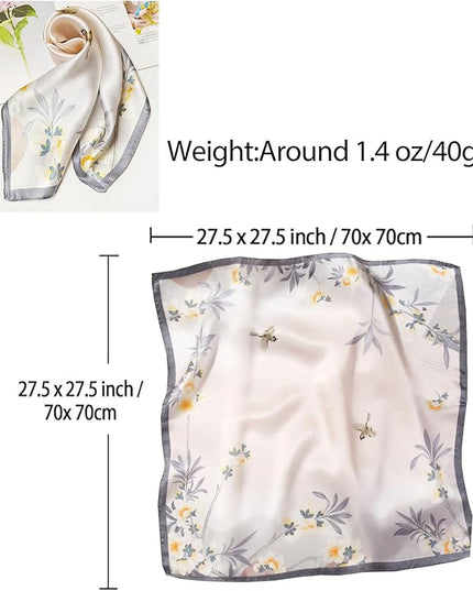 Dailyacc Hair Bandanas Scarf For Women Lightweight Fashion Neck Silk Satin Head Scarves For Sleeping Handbags Scarf