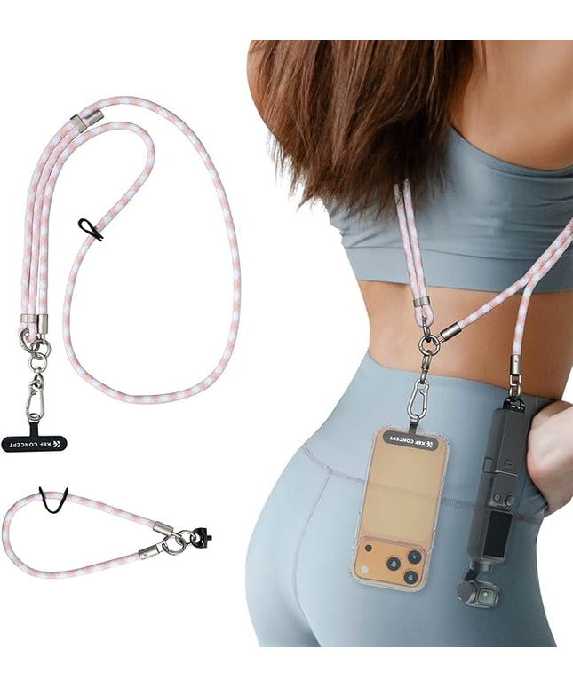 K&F CONCEPT 2-in-1 Phone Lanyard Crossbody with 1/4" Screw, Adjustable Anti Theft Crossbody Strap Compatible for DJI Osmo