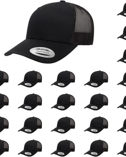 Yupoong Classic Premium Mesh 6 Panel Retro Trucker Cap | Mid Profile Snapback | OSFA | Bulk Pack Available