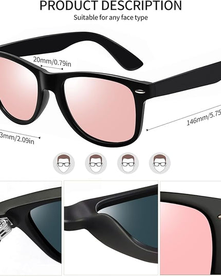 Joopin Square Sunglasses Polarized UV Protection Trendy Designer Sun Glasses Men Women
