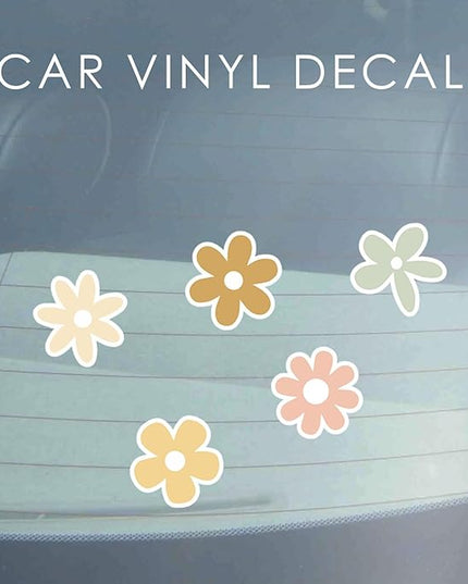 Little Daisy Stickers, Set of 70 Cute Flower Sticker Pack for Laptop, Water Bottle, and Phone, Aesthetic Small Floral Decals, 1 Inch (Colorful)