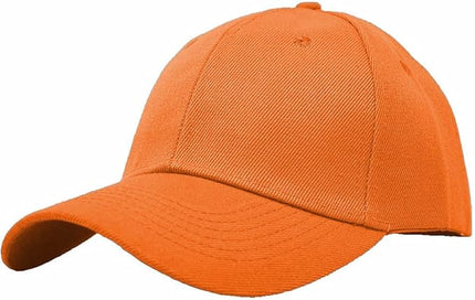 Glory Max Plain Baseball Cap Hook & Loop Strap Adjustable Solid Blank Curved Visor Hat