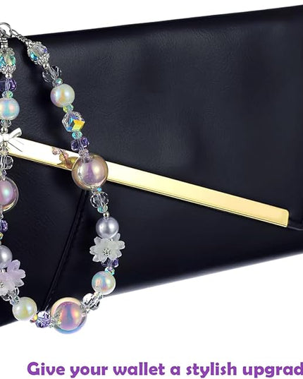 Handmade Flower & Butterfly Phone Wrist Strap Lanyard - Detachable Anti-Drop Strap with 2 Tether Tabs -Women's Gift