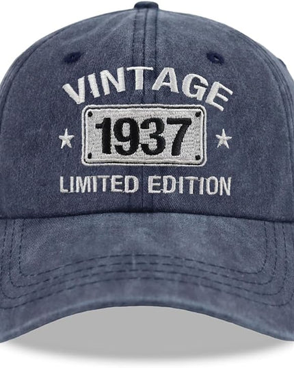 Vintage 1944 1943 1942 1941 1940 1939 1938 1937 1936 1935 Limited Edition Adjustable Embroidered Baseball Cap