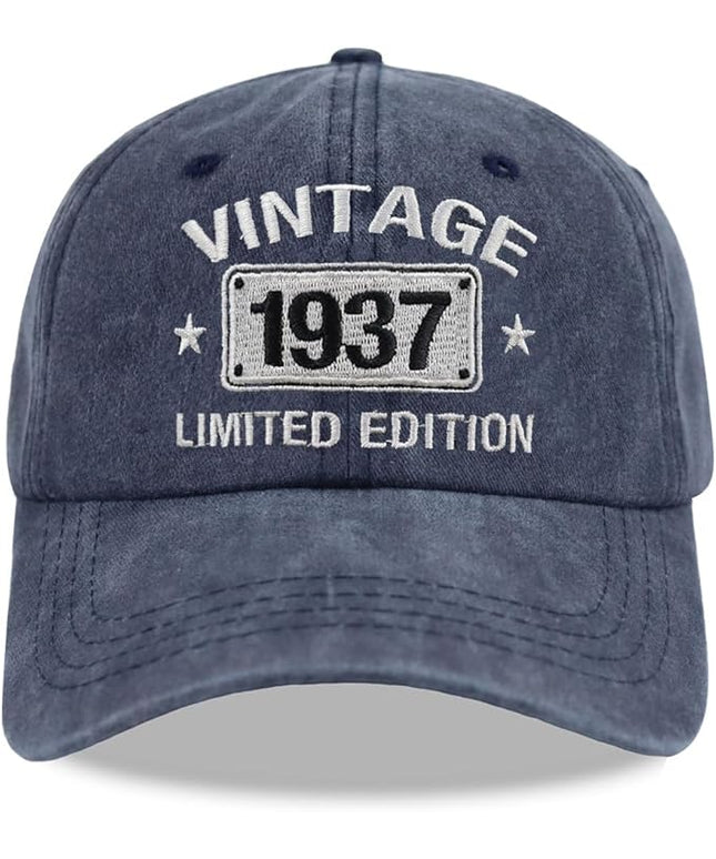 Vintage 1944 1943 1942 1941 1940 1939 1938 1937 1936 1935 Limited Edition Adjustable Embroidered Baseball Cap