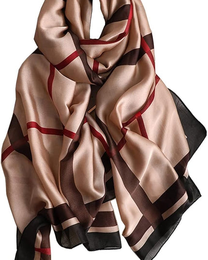 Fashion Scarves Scarf 100% Silk Feeling Scarf Silk Like Scarves Long Lightweight Sunscreen Shawls for Women