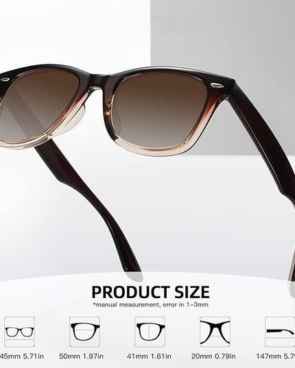 MEETSUN Polarized Sunglasses for Women Men Classic Retro Square Frame Driving Sun Glasses UV Protection