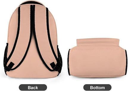 Fashion Peach Fuzz Backpack Lightweight Large Capacity Laptop Daybag for Travel Work