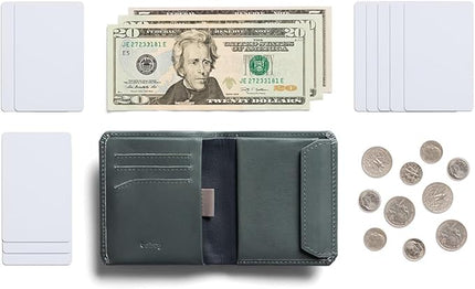 Bellroy Coin Wallet (Slim Coin Wallet, Bifold Leather Design, Holds 4-8 Cards, Magnetic Closure Coin Pouch)