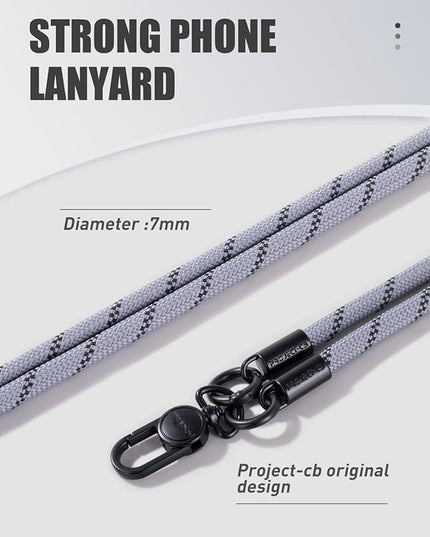 project-cb Phone Wrist Strap 1,Tether Tab 2,Phone Wristlet,Lanyard Wrist Strap,Key Holder,KeyChain,KeyRing×2(Gray)