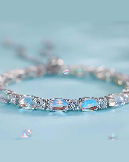 FANCIME Birthstone Tennis Bracelets Sterling Silver Bolo Tennis Bracelets Charm Fine Jewelry Birthday Gifts for Women Mom Wife Her