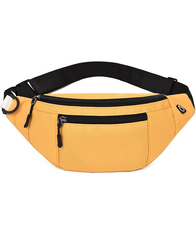 DAITET Crossbody Fanny Pack for Men&Women,Large Waist Bag & Hip Bum Bag with Adjustable Strap for Outdoors Workout Traveling Casual Running Hiking Cycling