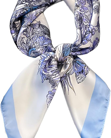 Head Bandanas Scarf for Women Silk Satin Hair Scarf Lightweight Vintage Fashion Square Neck Scarves Gift