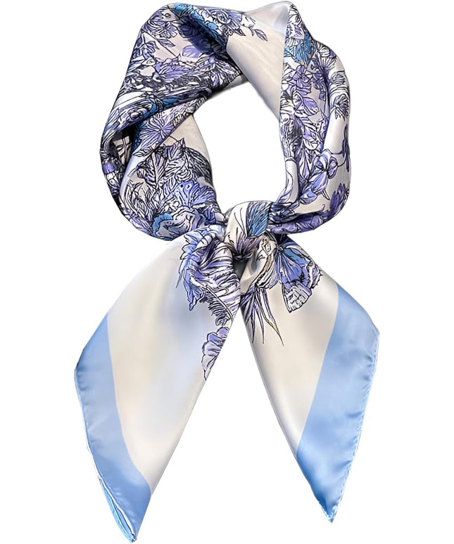 Head Bandanas Scarf for Women Silk Satin Hair Scarf Lightweight Vintage Fashion Square Neck Scarves Gift
