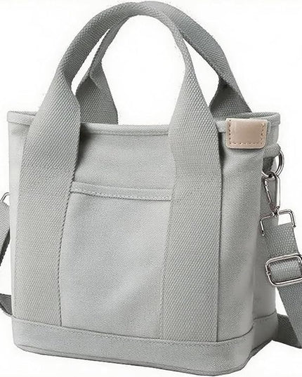 Small Tote Bag with Zipper, 2024 Canvas Multi-Pocket Crossbody Bag Shoulder Bag Satchel Hobo Bag Messenger Bag