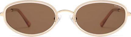 SOJOS Trendy Oval Polarized Sunglasses for Women Men, 80s 90s Chic Retro Vintage Sunnies SJ1248