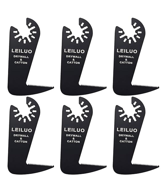 LEILUO 6 Pcs Oscillating Tool Blade Drywall & Multi-Material Cutting Universal Multitool Accessories Fit for DeWalt Makita & More