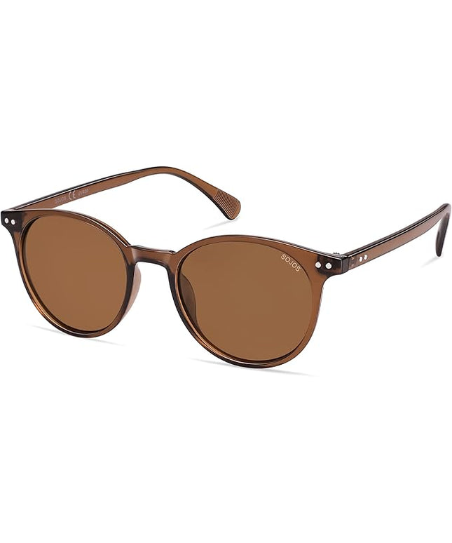 SOJOS Small Round Classic Polarized Sunglasses for Women Men Vintage Style UV400 Lens MAY SJ2113