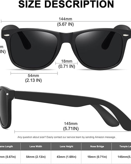 MEETSUN Polarized Sunglasses for Women Men Classic Retro Trendy Driving Sun Glasses UV400 Protection (3 Pack)