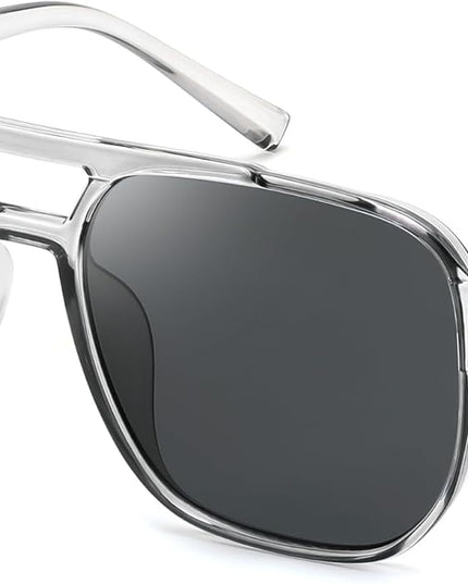 FEISEDY Retro Square Aviator Sunglasses Women Men 70s Vintage Trendy Plastic Frame Sun Glasses B2835