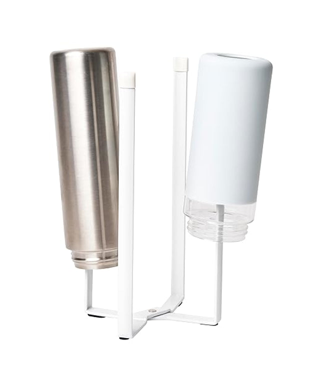 YAMAZAKI Home Tower Kitchen Multi Eco Stand - Multifunctional Plastic Bag Holder Bottle Dryer - Steel