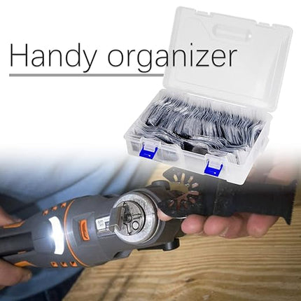 Adust 110 Wood Multi Tools Blades Kits Multitool Blades Oscillating Saw Blades Fit Dewalt Tools Ryobi Bosch Ridgid Milwaukee Rockwell Fein Multimaster Craftsman Oscillating Tool Blades (110)