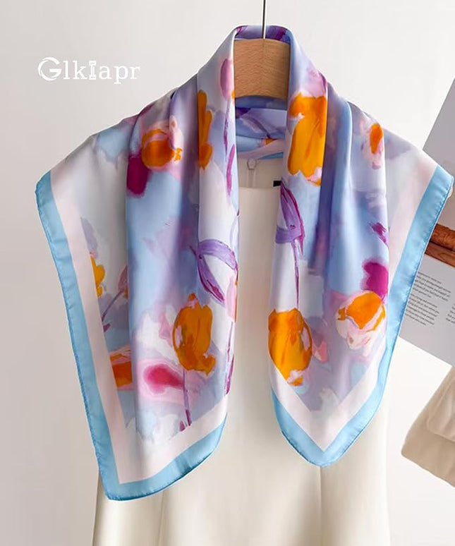 Satin Bandana Headscarf for Women Silky Hair Scarves for Fashion Lightweight