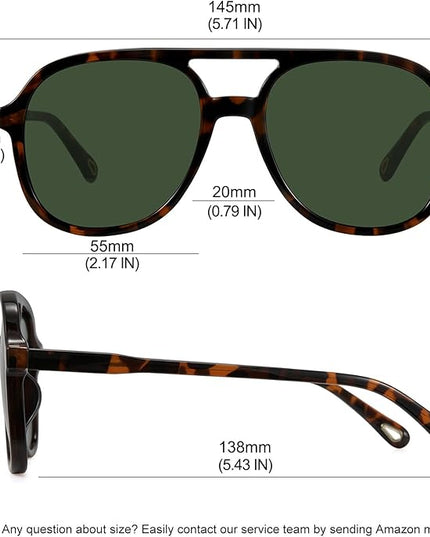 MEETSUN Retro Oversized Aviator Sunglasses for Women Men Trendy 70s 80s Vintage Square Aviators 3 Pack UV400