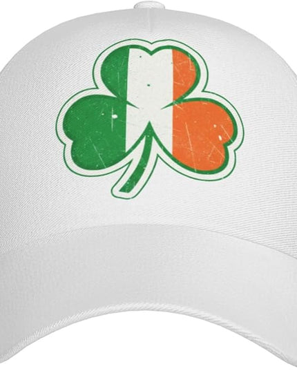 St. Patrick's Day Lucky Shamrock Hat Adjustable Irish Green Clover Baseball Cap Trucker Hat for Men Women