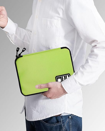 Electronics Organizer Travel Case,Electronic Accessories Storage Bag,Portable Waterproof Cable Organizer Bag,Travel Cord Organizer Bags for Small Charging Cord Storage,SD Card-Green
