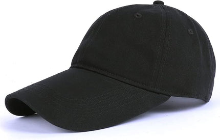 Zylioo XL XXL Oversize Baseball Cap, 100% Cotton Adjustable Dad Hat for Big Heads 23.5"-25.5", Soft Crown Large Size Cap