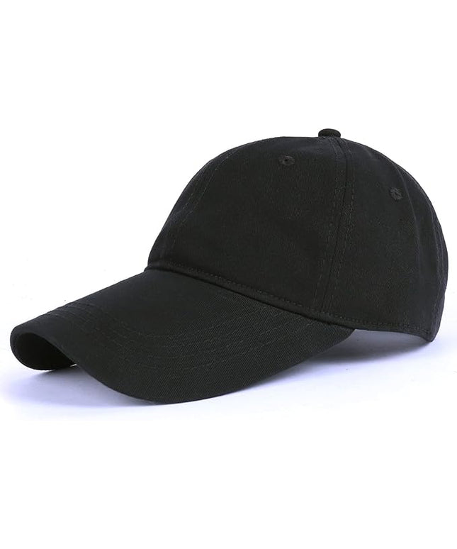 Zylioo XL XXL Oversize Baseball Cap, 100% Cotton Adjustable Dad Hat for Big Heads 23.5"-25.5", Soft Crown Large Size Cap