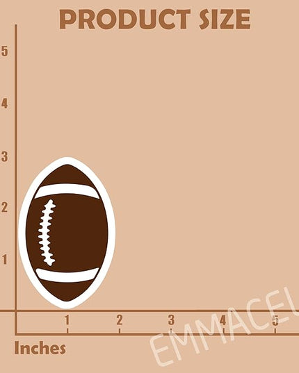 (3 Pack) Football Stickers, Decals for Players & Fans – Waterproof Vinyl for Tumblers, Books, Phones – 3 x 2 Inch