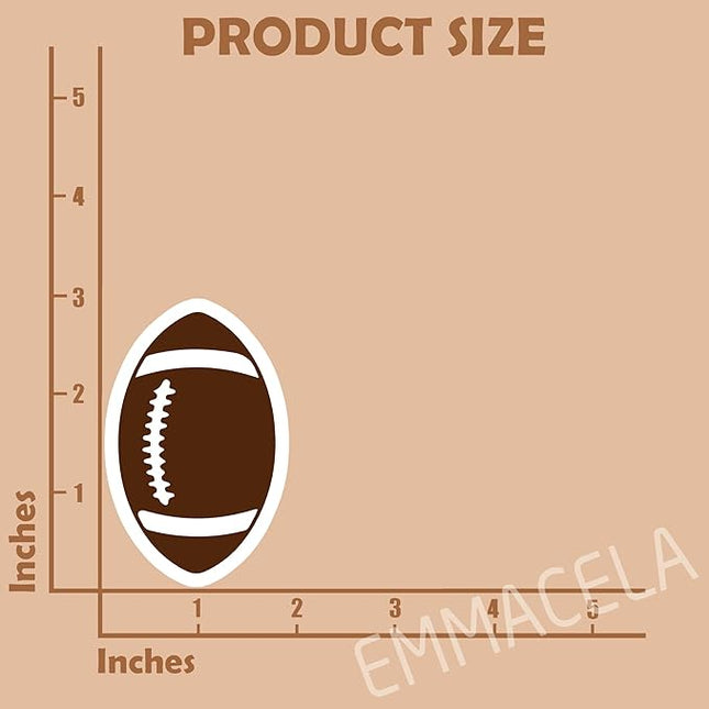 (3 Pack) Football Stickers, Decals for Players & Fans – Waterproof Vinyl for Tumblers, Books, Phones – 3 x 2 Inch