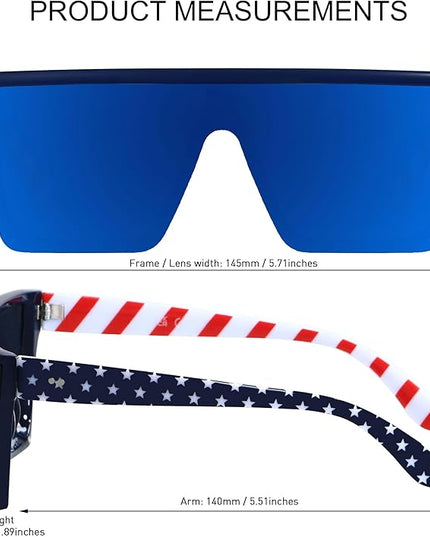 LYZOIT Square Oversized Sunglasses for Women Men Big Flat Top Fashion Shield Large UV Protection Rimless Shades