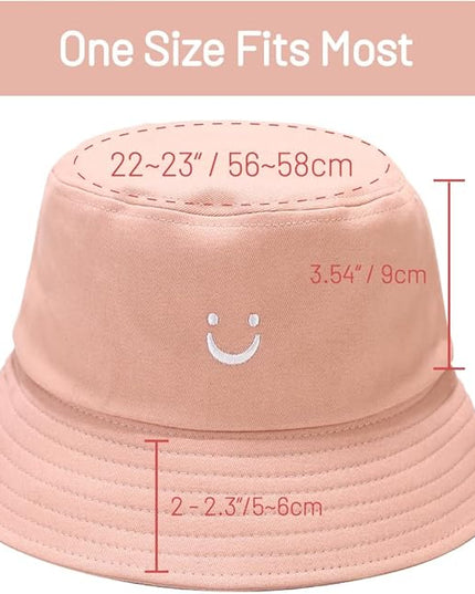 Cotton Bucket Hat for Women Men Summer Travel Sun Beach Bucket Cap, Unisex Outdoor Fisherman Hat