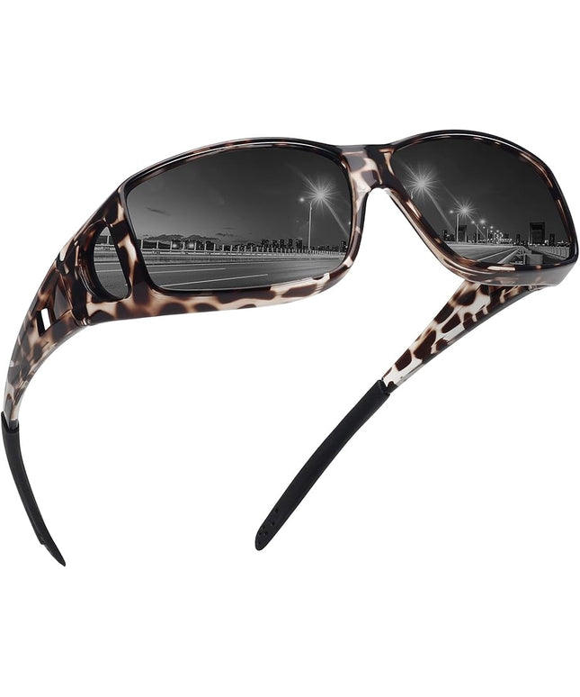 MEETSUN Fit Over Glasses Sunglasses for Men Women,Wrap Around Sunglasses Polarized UV400 Protection