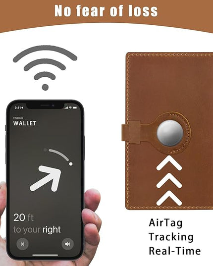 Jack&Chris Genuine Leather Passport Holder For Travel, RFID Blocking Handmade Passport Holder with Card Case Organized & Safe, Quality Travel Essentials for Women and Men for Gifting, Light Brown