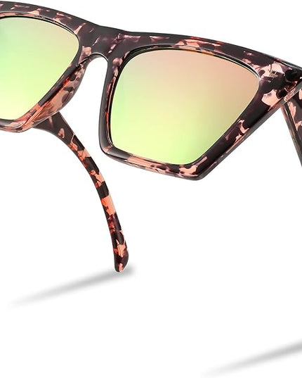 FEISEDY Vintage Square Cat Eye Sunglasses Women Trendy Cateye Sunglasses B2473