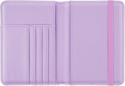 Passport Holder Cover Travel RFID Blocking Passport Cover Rose Gold Cute Flowers Passport Wallet with Elastic Band for Women