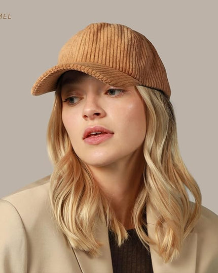 CHOK.LIDS Everyday Corduroy Baseball Cap for Men and Women Dad Hat Unisex Adjustable Lightweight Polo Style Curved Brim