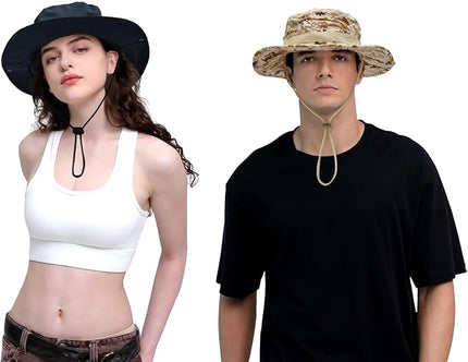 Sun Hats for Men Women Bucket Hat UPF 50+ Boonie Hat Foldable UV Protection Hiking Beach Fishing Summer Safari