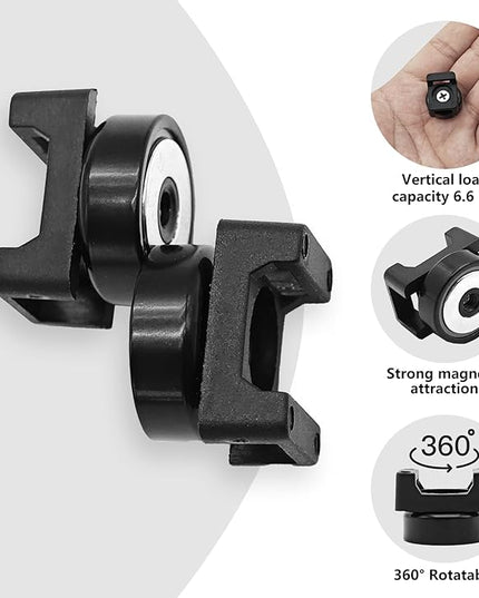 20Pcs Magnetic Zip Tie Mount and 100 Nylon Cable Ties, Magnetic Cable Clips, Multi-purpose Cable Tie Management Base, Office Cable Organizer (22mm)