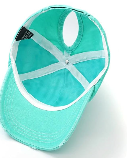 YeeHeen Ponytail Baseball Cap for Women High Messy Bun Caps Washed Cotton Hats