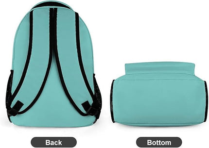 Fashion Pale Cyan Backpack Lightweight Large Capacity Laptop Daybag for Travel Work